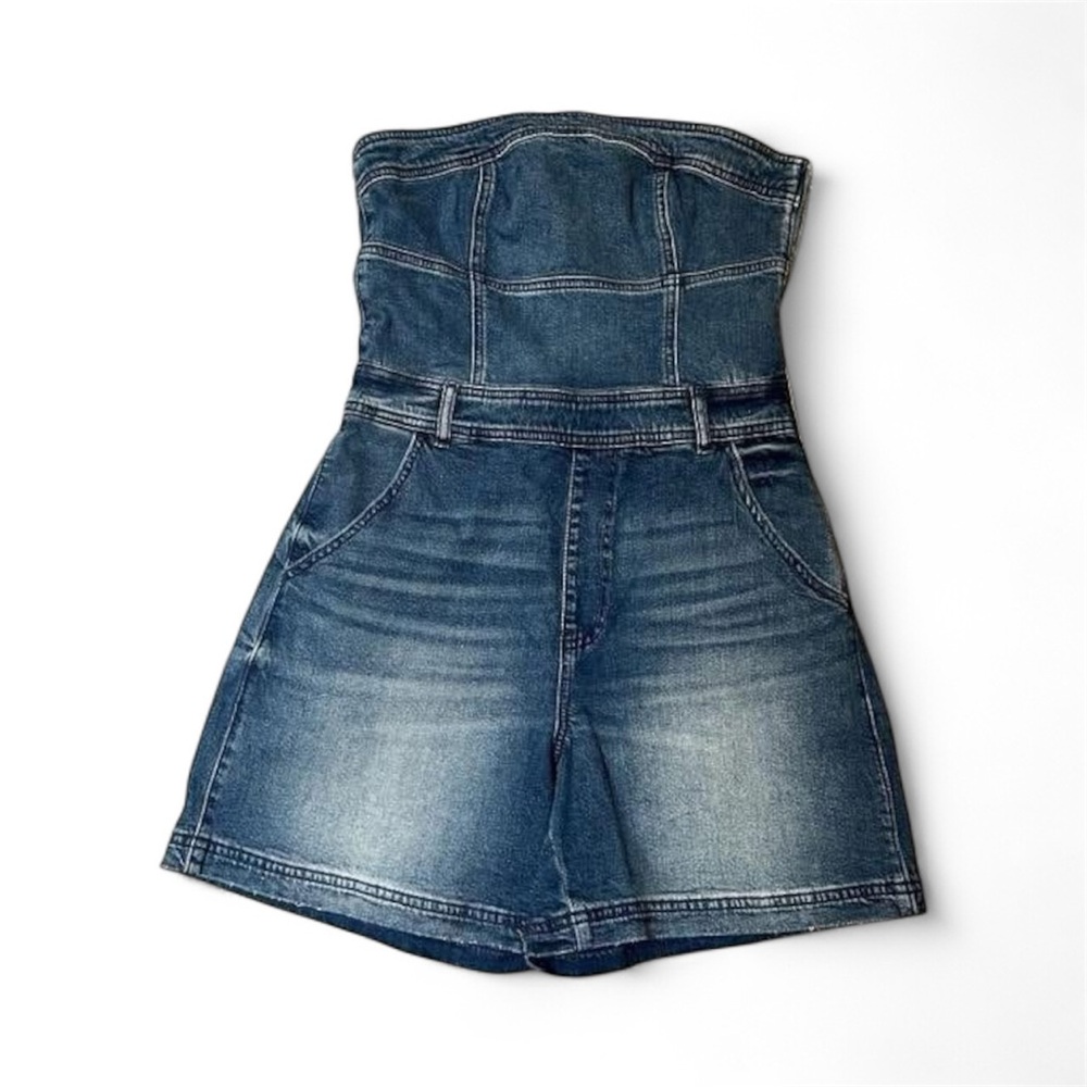 NWT American Eagle Strapless Denim Romper – Size 4